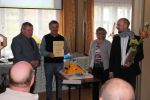 Stefan Mielke, Jürgen Schmiedgen, Steffi Haustein und Crottendorfs Bürgermeister Sebastian Martin (v.l.n.r.)