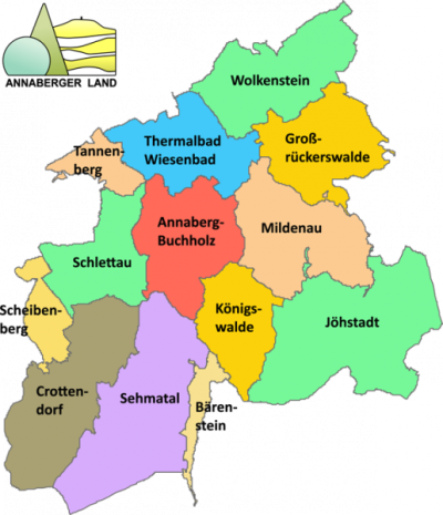 Gebietskulisse der Region Annaberger Land